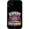 Jimbeels Custodia per iPhone 11 Expert Level Overthinking Umorismo agenda