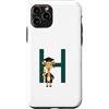 Timowo Studio Custodia per iPhone 11 Pro Giraffa Diploma Lettera H Alfabeto Animale