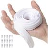 IPEA Cerniera Lampo Catena Continua misura #3 Bianca - [ 5 METRI + 15 CURSORI IN METALLO ] - Made in Italy - Zip Ritagliabile per Cucito, Abbigliamento, Accessori - Larghezza 30 mm - Bianco