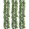 dallisten 3 fili di ruscus italiano, ghirlanda di vite in seta da 185,4 cm con foglie verdi, piante finte da appendere, decorazione verde per casa, camera da letto, parete, feste, decorazioni per