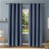 Amazon Basics Tende Oscuranti al 100% con Occhielli, 2 Teli, 132 x 244 cm, Blu Navy