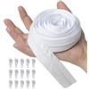 IPEA Cerniera Lampo Catena Continua misura #5 Bianca - [ 5 METRI + 15 CURSORI IN METALLO ] - Made in Italy - Zip Ritagliabile per Cucito, Abbigliamento, Accessori - Larghezza 30 mm - Bianco