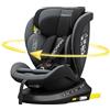 Reecle I-Size 360 Girevole Seggiolino Auto con ISOFIX, 40-150cm(Gruppo 0 + 1/2/3, 0-36 kg), ca. 0-12 anni (Nero)