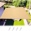 HOKXUAN Telo Ombreggiante Quadrato Traspirante 90 x 140 cm Tessuto HDPE Idrorepellente e Antivento Panno Ombreggiante per Esterni con Corda per Esterno Giardino Terrazza, Color Crema