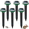 Nzkeuf Solare Repellente per Talpe Ultrasuoni, 6 pezzi Dissuasori per Talpes, Repellente Solare per Talpe, Ultrasuoni per Topi da Esterno per Arvicole per Roditori, Serpenti (Ottagono)