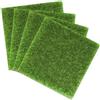 GVSS 4 pezzi erba di schiuma in miniatura 15 x 15 cm, mini simulazione erba artificiale, tappeto prato verde, per decorazione casa delle bambole, micro paesaggio, giardino balcone e modelli di