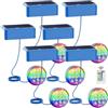 LED ATOMANT 6x Luci LED Solari Piscina 2,6W RGB IP68 Senza installazione | Cavo 1m, Fissaggio con adesivo o viti