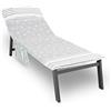 BIANCHERIAWEB Telo Mare Fishy 75x190 cm Lettino Spiaggia Con Cuscino Imbottito E Tasche Grigio