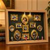 Fancysky DIY Mini Museum Silhouette Box, Micro Museo Fai Da Te con 11 Mini Cornici Museo Dorate, Scatola Portaoggetti con Figure in Miniatura, Regalo per San Valentino, Matrimonio e Anniversario (Verde)