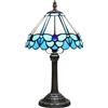 Blivuself Tiffany Lampada blu farfalla stile vetro colorato lampada da lettura 8 x 8 x 14 pollici camera da letto comodino notte casa ufficio lampada da scrivania con lampadina a LED