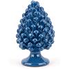 Ceramiche Azzaro & Romano Caltagirone Pigna in ceramica di Caltagirone - Blu cobalto - H 20cm - Interamente fatto a mano - 100% Made in Italy