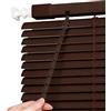 Generico Veneziana in Alluminio per Finestre, 40 60 70 90 100 110 140 160 170 190 200 215 cm Protezione dalla Luce e Visibilità Esterna, Kit di Fissaggio a Muro Incluso(Marrone)
