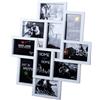 Generico Cornice 2 in 1 per Foto, Max 10 Foto Misura 10x15 cm, da Appendere a Parete 3D Tridimensionale, Ricordi Amore Famiglia Momenti Felici, Regalo, Colore Bianco e Nero, 54 x 49 cm