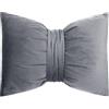 Morbidissimi - Cuscino Arredo Fiocco Danae in Velluto 37x48cm Grigio, Cuscino Decorativo Sfoderabile con Cerniera, Design Elegante per Divano Letto Poltrona, Made in Italy AC370