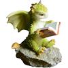 Gemmia Miniatura Figurina del drago del giardino delle fate- Studiando il drago sulla roccia