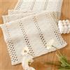 Miuyunya Runner da tavola beige macramè bohemien in lino di cotone, 30 x 80 cm, in pizzo all'uncinetto, stile rustico, lavabile, runner da tavolo in tessuto bohémien, decorazione per cucina, matrimonio, tavolo