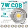 HiBay Set di 8 Faretti LED da Incasso per Cartongesso,7W 600LM Luci da Soffitto Intern,Foro 65-85mm Luce Naturale 4000K,Faretti Led Soffitto COB 230V per Cucina,Interno