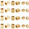 UNICRAFTALE 30 pz 3 Stili Perline Europee Perline Colonna In Acciaio Inossidabile 4~5mm Perline Distanziali Foro Largo Perline Metallo Dorato per Creazione Gioielli Bracciale Collana Fai Da Te