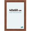 yd. Your Decoration - Cornice 40x60 cm - Noce - Decorativa Parete in Legno con Vetro in acryl - Antiriflesso - 40x60 Cornice - Como