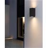 TEKHOME Applique da Esterno 2xGU10 IP65 - Lampada da Parete Impermeabile in Alluminio Verniciato, Luce su e giù, Design Moderno, Senza Lampadina ES55 (NERO)