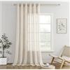 MIULEE Voile Tende Lino Tenda a Pannello Tende Per Interni Traslucido Camera da Letto moderne per soggiorno Lino Trasparente per Porte Balcone Adatte 200x225 cm Naturale 1 Pannelli