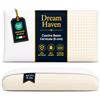 DREAM HAVEN Cuscino Basso Cervicale 8 cm in Memory Foam, Cuscino letto ideale per Bambini, Ragazzi e Adulti, Anallergico e Antiacaro con Federa in Silver, Cuscino Memory Foam 100% Made in Italy (1)