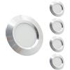 Sepzlly 12V Campervan Incastrato LED 3W Montare Luci A Soffitto Lumini Macchie Bianche Calde 3000K Dimmabili per T4 T5 Caravan Barca Yacht Camper Cabina Sotto Armario Argento Cri 92+ Set di 4