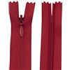 Aerzetix - C60949 - Set di 20 Cerniere Invisibili 18cm - Colore: Rosso Lampone - Non separabili con tiretto Palla da Rugby Materia inestensibile - Cerniera Lampo