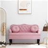 IKAYAA Panca con Schienale Panca 2 Posti da Interno Moderna Divanetto a 2 Posti per Soggiorno Ufficio 120x62x75,5 cm-Rosa-Velluto