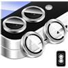 Kucheed Proteggi Obiettivo Fotocamera per Samsung Galaxy Z Flip 7, Allineamento Automatico Singoli Anelli in Lega di Alluminio, Proteggi Schermo per Fotocamera in Vetro Temperato
