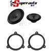 Superauto hi-fi Audison APX 6.5 coppia di coassiali 165 mm a due vie, potenza RMS 70W a 4 Ohm set adattatori altoparlanti per DACIA Sandero dal 2013 predisposizione anteriore
