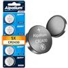 Alpalium Batteria a bottone CR2430, confezione da 5, 3 V, alta potenza per telecomandi, portachiavi, CPU, dispositivi portatili e medici, CR 2430, qualità premium e lunga conservabilità