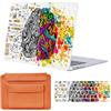 FFBOFFC Custodia per MacBook Air 13,6 Pollici 2025 2024 2023 2022 Modello A2681 A3113 A3240 M4 M3 M2 Liquid Retina Display, Plastica Case Rigida & Copritastiera & Borsa, 1509 Cervello creativo
