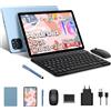 TABWEE Android 16 Tablet con Tastiera, 11 pollici 90Hz FHD, 24GB RAM+128GB ROM (2 TB TF), 8000 mAh, Widevine L1, Gemini AI 3.0, 13MP, GPS, Face ID, 3.5 mm Jack Port -Blu (4 Anni Garanzia)
