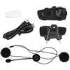 Klanata Interfono per casco moto M6 Auricolare Bluetooth 5.0 senza fili per moto Interfono Full Duplex per 2 persone in tempo reale con chip QCOM Cuffie stereo HD ad alta Impermeabile