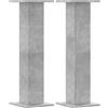 vidaXL Supporti Altoparlanti 2 pz Grigio 30x30x95 cm Legno Multistrato, stand per altoparlanti, supporto per altoparlanti da tavolo, supporto per altoparlanti surround