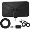 NIDONE HD Indoor DVB-T Antenna digitale TV Antenna digitale HDTV Indoor Antenne amplificate Arial Freeview per canali locali Nero