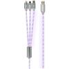 W Wonder Full Power - Cavo LED 3 in 1, da USB-A a USB-C/Lightning/Micro-USB, 1,2 m