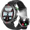 IFMDA Orologio intelligente uomo donna - 1,45 Smartwatch uomo con chiamata Bluetooth, 110+ sport, orologio sportivo con contapassi, 300 mAh, cardiofrequenzimetro, monitor del sonno, 280+ quadranti