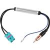NIRJIK Adattatore Antenna Dual Fakra, Fakra a DIN con Phantomeinspeisung, Amplificatore Integrato per FM AM DAB+ per Autoradio Aftermarket