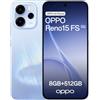 OPPO Reno15 FS 5G Smartphone Android, 8+512GB, Display 6.57 120Hz, Fotocamera Grandangolare 50MP FOV 100°, AI Portrait Glow, Batteria 6500mAh, IP69, con Caricatore 80W SUPERVOOC, Aurora Blue