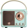 Generic Altoparlante wireless vintage, stabile da scaffale, altoparlante stereo wireless con batteria a lunga durata e decorazione vintage per casa all'aperto e viaggi