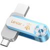 Lexar D500 Dual USB 3.2 - Unità a Stato Solido, Edizione AFA, Co-branding Campionati del Mondo Argentina, 128 GB, Doppie Porte USB C/A, Velocità Fino a 400 MB/s, Alloggiamento in Metallo