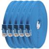 1aTTack.de 1,5m - blu - 5 pezzi - Cavo di Rete Ethernet Cat6 Piatto Lan Gigabit RJ45 Cat 6 compatibile Cat5 Cat5e Cat7 Cat8