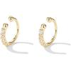 SLUYNZ Sterling Silver CZ Ear Cuff Clip On Earrings for Women No Piercing Cartilage Earrings, Argento Sterling, Argento sterling