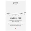 LUUK LIFESTYLE Braccialetto in filigrana con ciondoli a forma di stella in acciaio inossidabile con dedica HAPPINESS, idea regalo, accessorio moda, portafortuna, argento