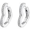 CYMYSS Orecchini a cerchio in Argento Sterling 925 per donna, ipoallergenici, stile huggie, 925, Argento sterling, Non pietra preziosa