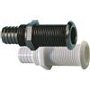 Motomarine Passascafi lunghi Ø 22,7/30 mm. int./est. 100 mm. L con portagomma grigio filettati plastica