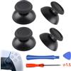 Lueden Kit di riparazione per joystick analogico PS5 con tappi per pollice analogici personalizzati, leva a leva triangolare e cacciavite compatibili con controller PS5, nero