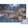MZLPRWGQKTFD Baita Innevata Puzzle 1000 Pezzi Carta Puzzle per Adulti Paesaggio Invernale Relax Famiglia Regalo 38x26cm/1000pcs